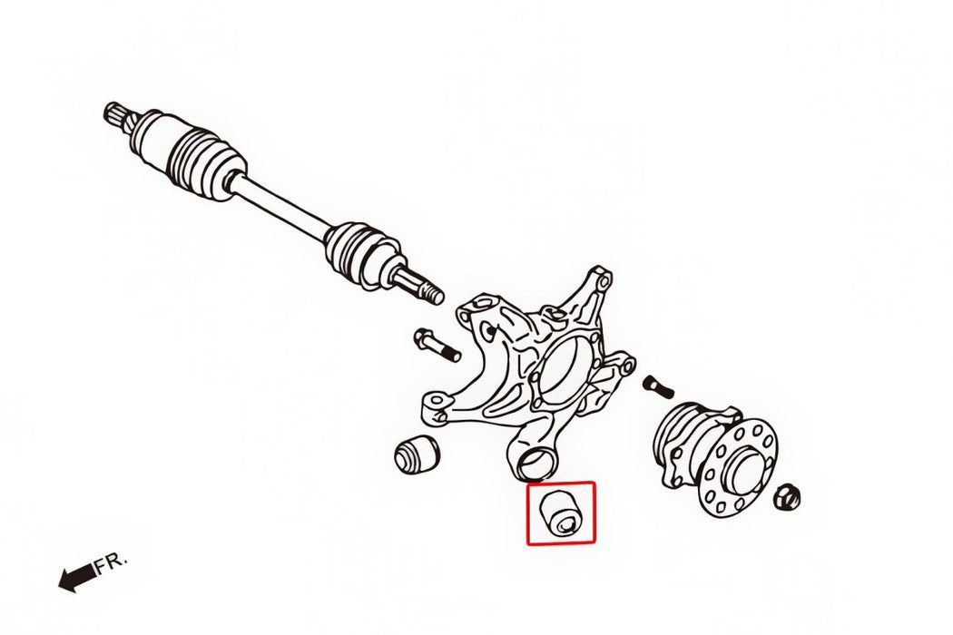 Hardrace Pillow Ball Rear Knuckle Bushing Trailing Arm Side Fits Most Subaru Models - HR-6867 - Subimods.com