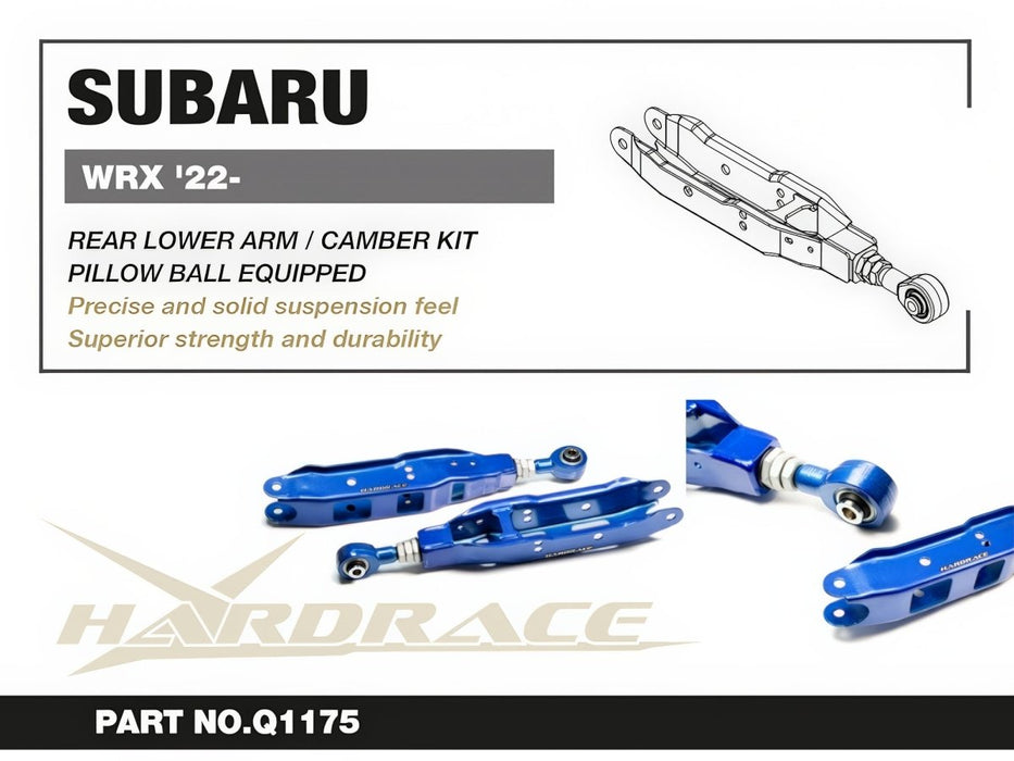 Hardrace Pillow Ball Rear Lower Arm/Camber Kit Fits Most Subaru Models - HR-Q1175 - Subimods.com