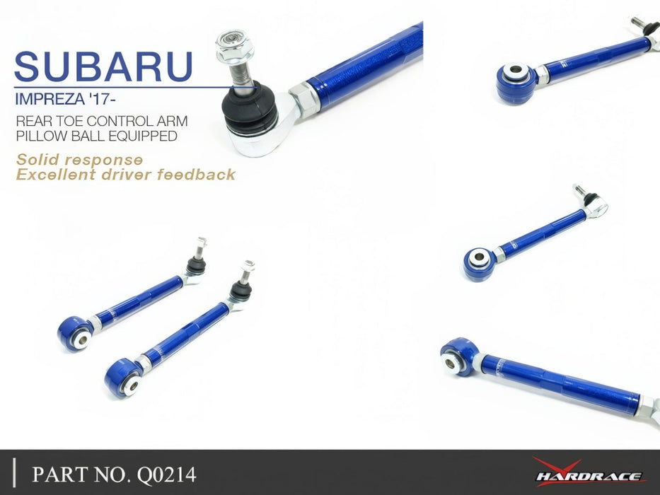 Hardrace Pillow Ball Rear Toe Control Arm 2017-2026 Impreza/Crosstrek / 2018-2026 Forester / 2022-2026 WRX - HR-Q0214 - Subimods.com