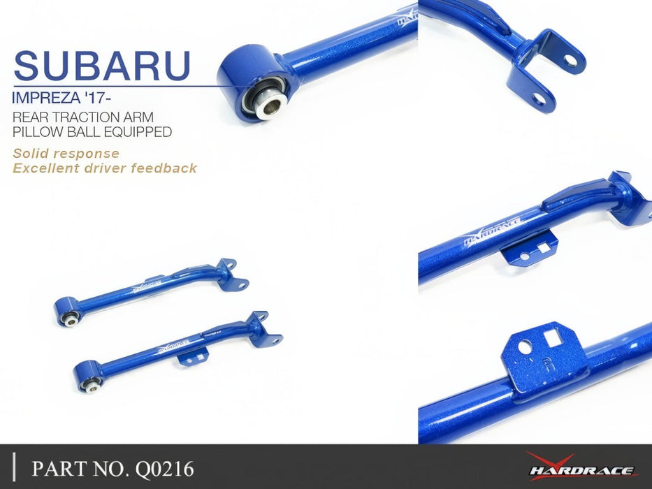Hardrace Pillow Ball Rear Traction Arm 2017-2026 Impreza/Crosstrek / 2018-2026 Forester / 2022-2026 WRX - HR-Q0216 - Subimods.com