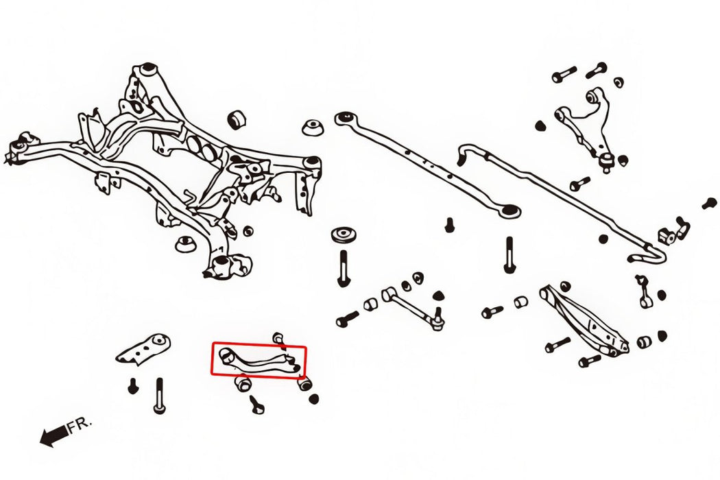 Hardrace Pillow Ball Rear Traction Rod Fits Most Subaru Models - HR-7612 - Subimods.com