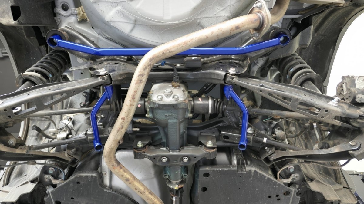 Hardrace Rear Lower Brace 2017-2022 Crosstrek / 2017-2023 Impreza / 2018-2023 Forester - HR-Q0219 - Subimods.com