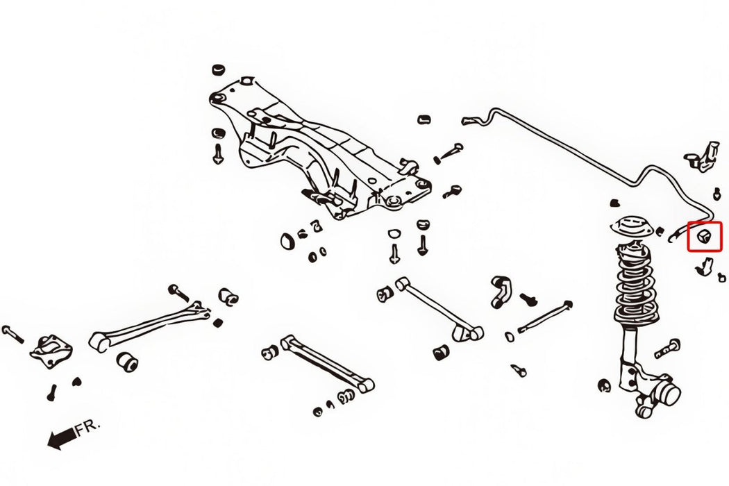 Hardrace Rear Reinforced Stabilizer Bushing 18mm 1998-2008 Legacy/Outback / 2002-2007 WRX/STI / 2003-2008 Forester - HR-6931 - Subimods.com