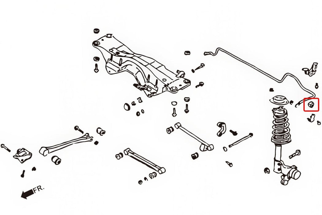 Hardrace Rear Reinforced Stabilizer Bushing 20mm 1998-2008 Legacy/Outback / 2002-2007 WRX/STI / 2003-2008 Forester - HR-6932 - Subimods.com