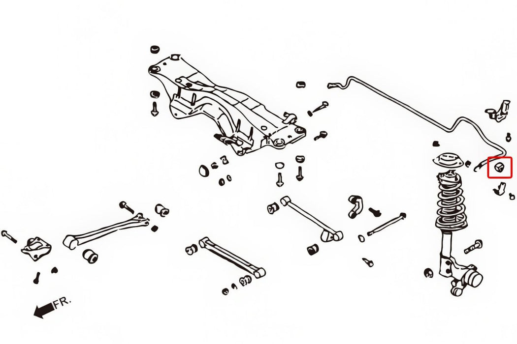 Hardrace Rear Reinforced Stabilizer Bushing 21mm 1998-2008 Legacy/Outback / 2002-2007 WRX/STI / 2003-2008 Forester - HR-7649 - Subimods.com