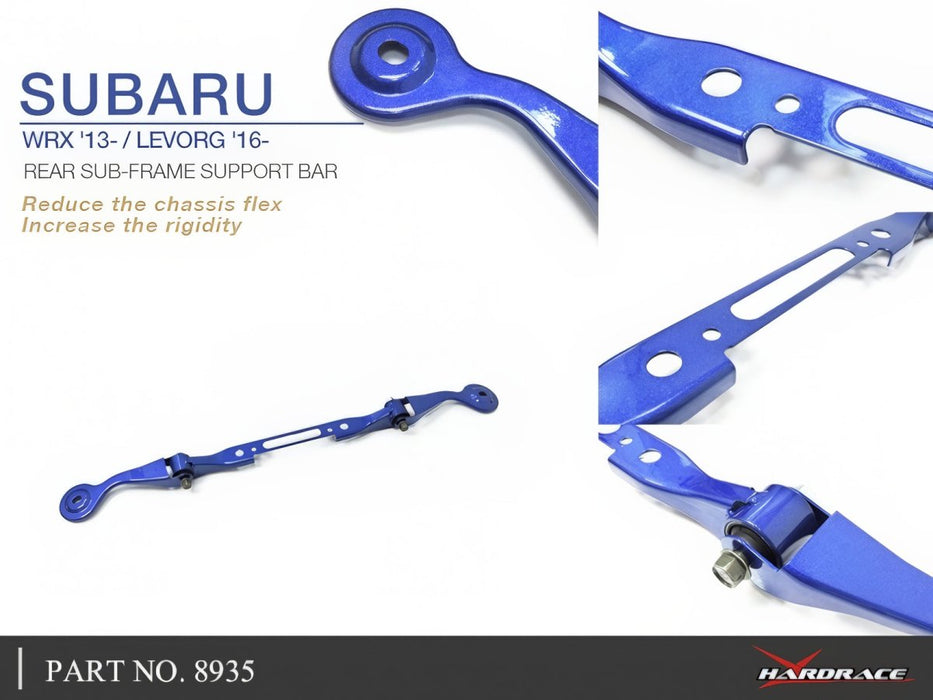 Hardrace Rear Subframe Support Bar 2014-2021 WRX/STI - HR-8935 - Subimods.com