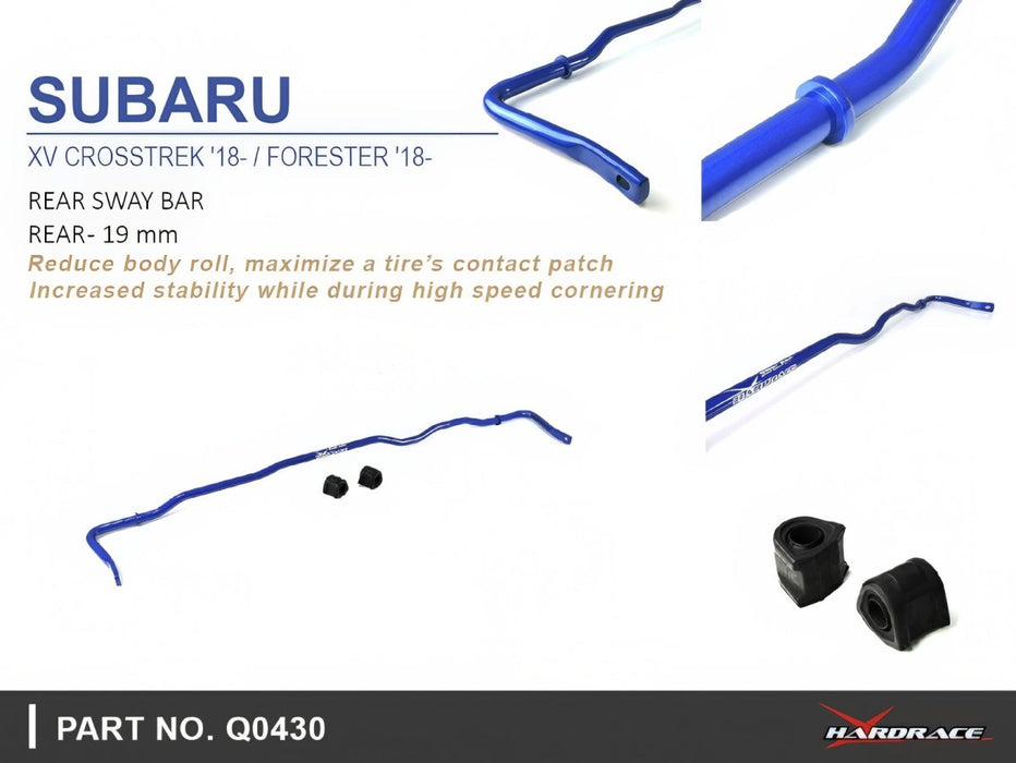 Hardrace Rear Swaybar 19mm 2017-2026 Crosstrek / 2018-2026 Forester - HR-Q0430 - Subimods.com