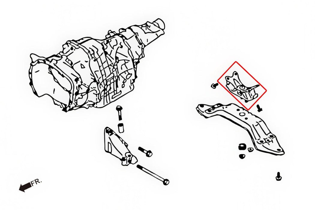 Hardrace Rear Transmission Mount Fits Most Subaru Models - HR-7737 - Subimods.com