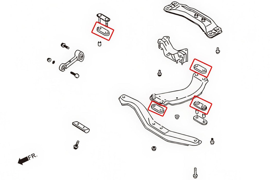 Hardrace Transmission Crossmember Bushing Fits Most Subaru Models - HR-7124 - Subimods.com