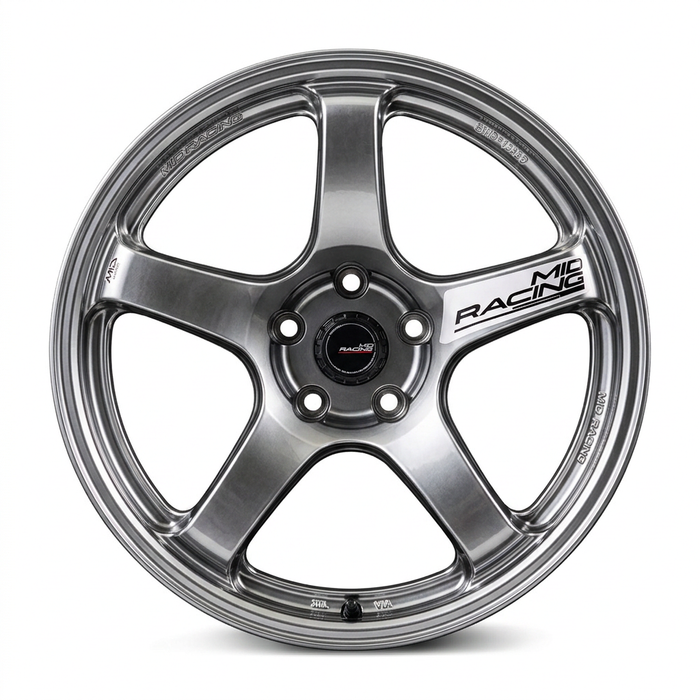 MID Racing R50 EVO Hyper Silver 18x9.5 5x114.3 +38mm Offset 2015-2026 WRX / 2011-2021 STI
