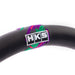 HKS Direct Fit Steering Wheel Black Smooth Leather w/ Perforated Grip, Oil Slick Stitching, and Embroidered HKS Logo 2015 - 2021 WRX / 2015 - 2021 STI - 51999-AF002 - Subimods.com