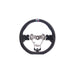 HKS Direct Fit Steering Wheel Black Smooth Leather w/ Perforated Grip, Oil Slick Stitching, and Embroidered HKS Logo 2015 - 2021 WRX / 2015 - 2021 STI - 51999-AF002 - Subimods.com