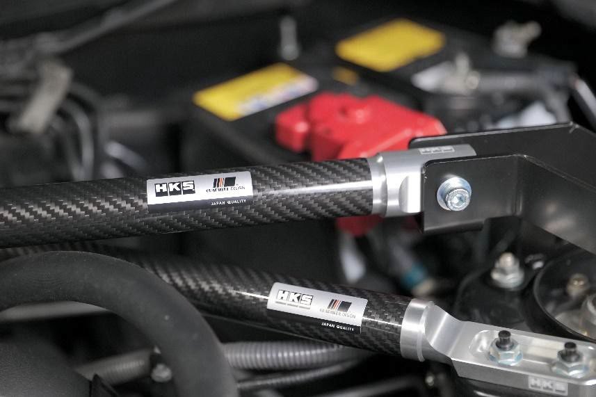 HKS Front Carbon Brace Strut Tower Bar 2022 - 2024 BRZ / 2022 - 2024 GR86 - 83001 - AT005 - Subimods.com