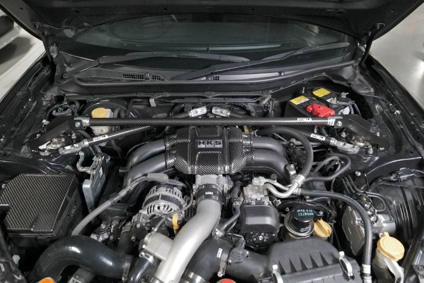 HKS Front Carbon Brace Strut Tower Bar 2022 - 2024 BRZ / 2022 - 2024 GR86 - 83001 - AT005 - Subimods.com