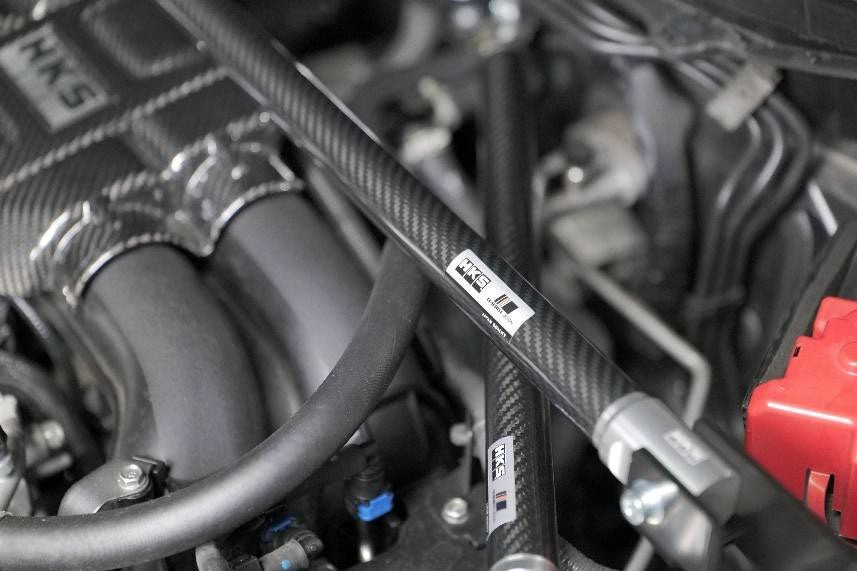 HKS Front Carbon Brace Strut Tower Bar 2022 - 2024 BRZ / 2022 - 2024 GR86 - 83001 - AT005 - Subimods.com
