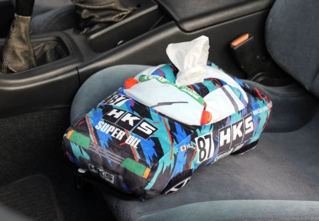 HKS Racing Car Tissue Holder w/ Oil Color Design - 51007 - AK596 - Subimods.com