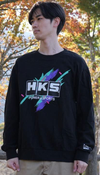 HKS Super Racing Pullover Sweatshirt Black - 51007 - AK687 - Subimods.com