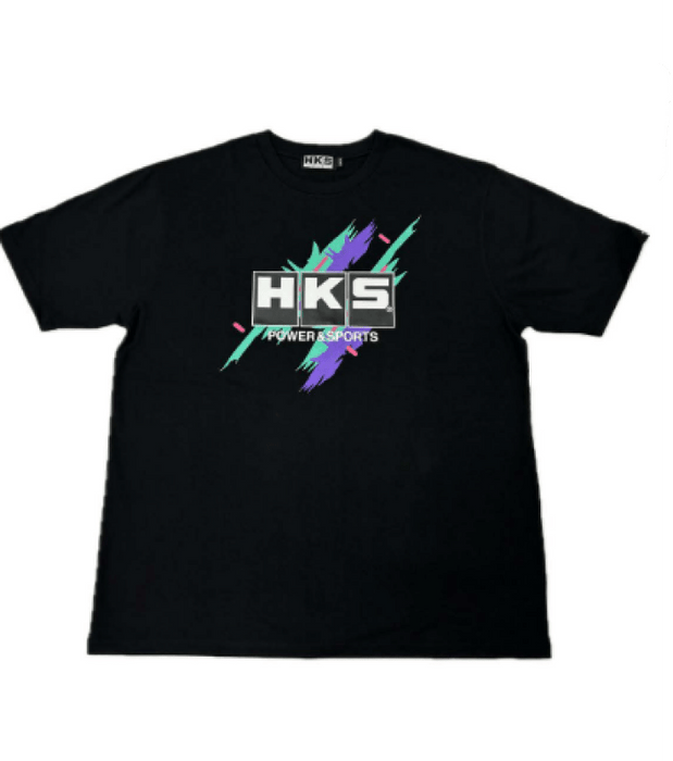 HKS T-Shirt Super Racing V2 Black XL - 51007-AK728 - Subimods.com