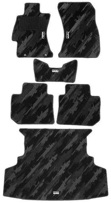HKS Tufted Series Monotone Oil Color Floor Mat Set (LHD) 2015 - 2021 WRX / 2015 - 2021 STI - 53001 - AF008 - Subimods.com