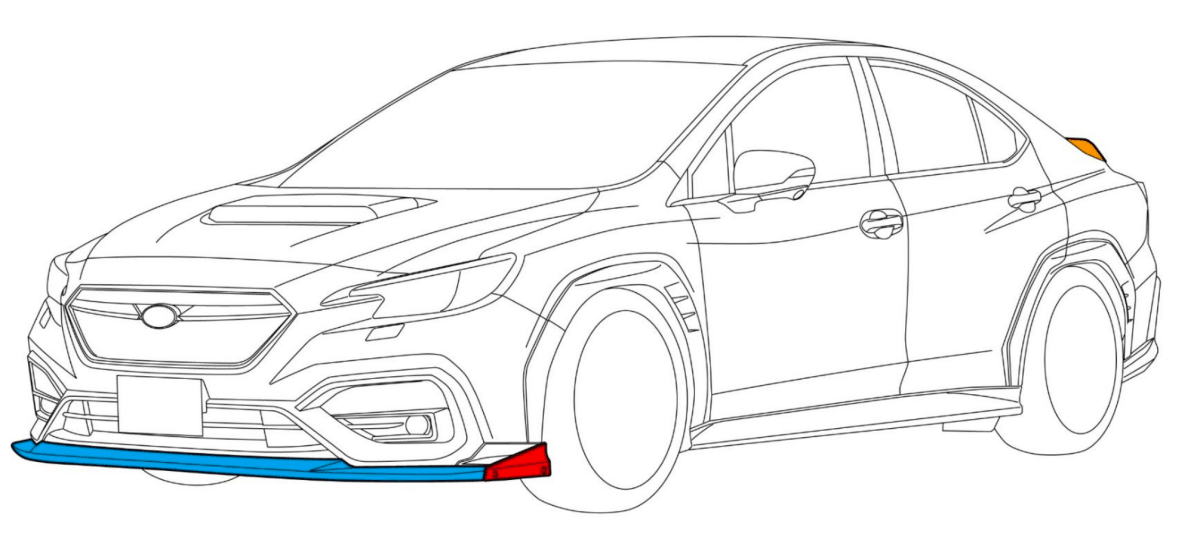 HKS Type - S Front Bumper Spoiler 2022 - 2026 WRX - 53004-AF004 - Subimods.com