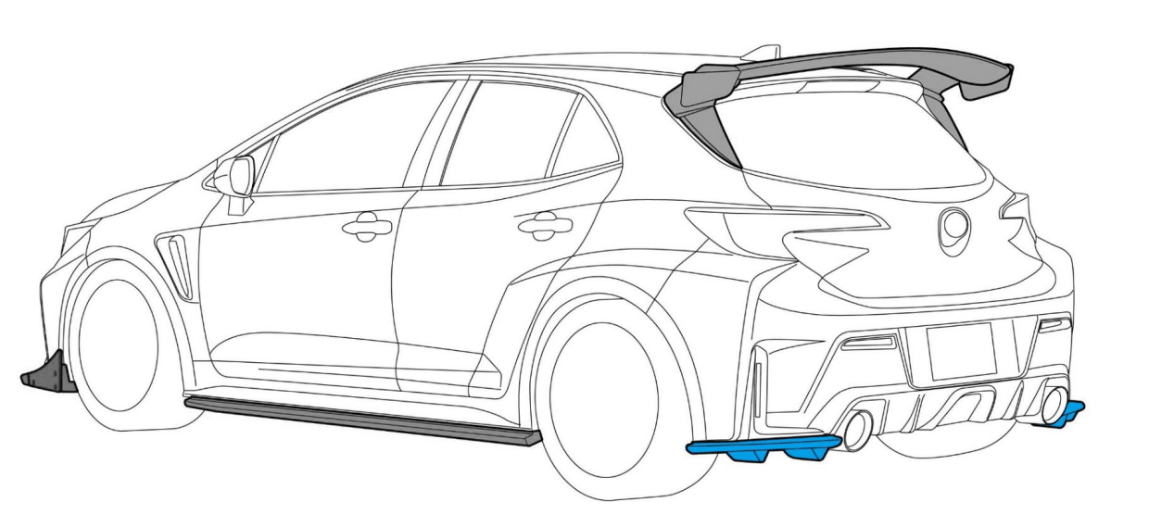 HKS Type-S Rear Spoiler 2023-2024 Toyota GR Corolla - Subimods.com