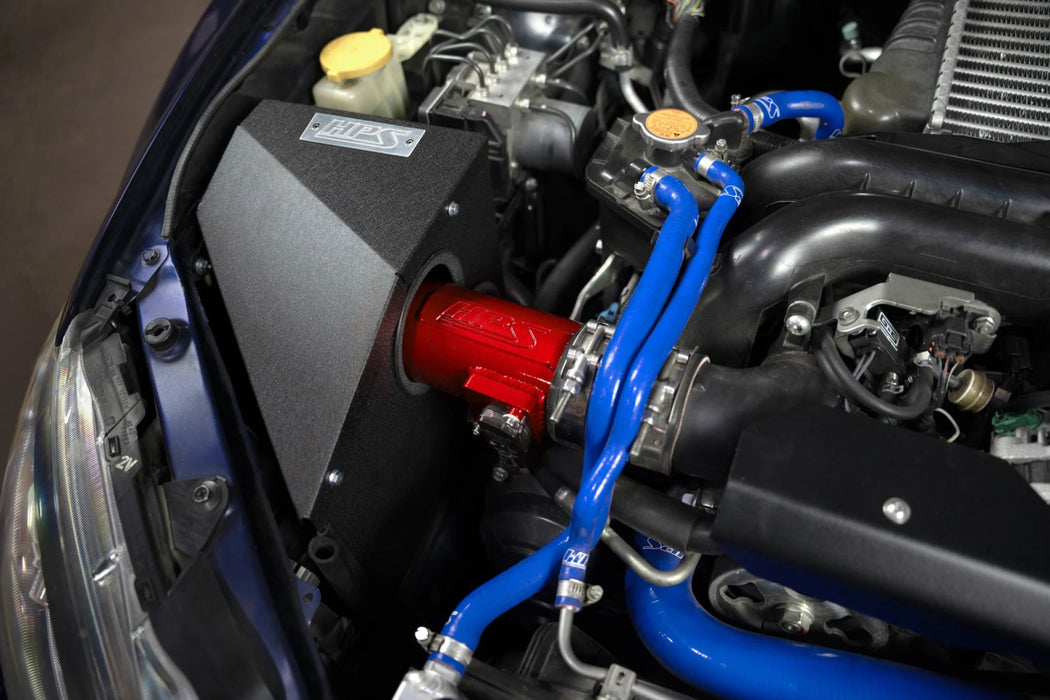 HPS Performance Air Intake Kit w/ Heat Shield Red 2008 - 2014 STI - 827 - 778R - Subimods.com