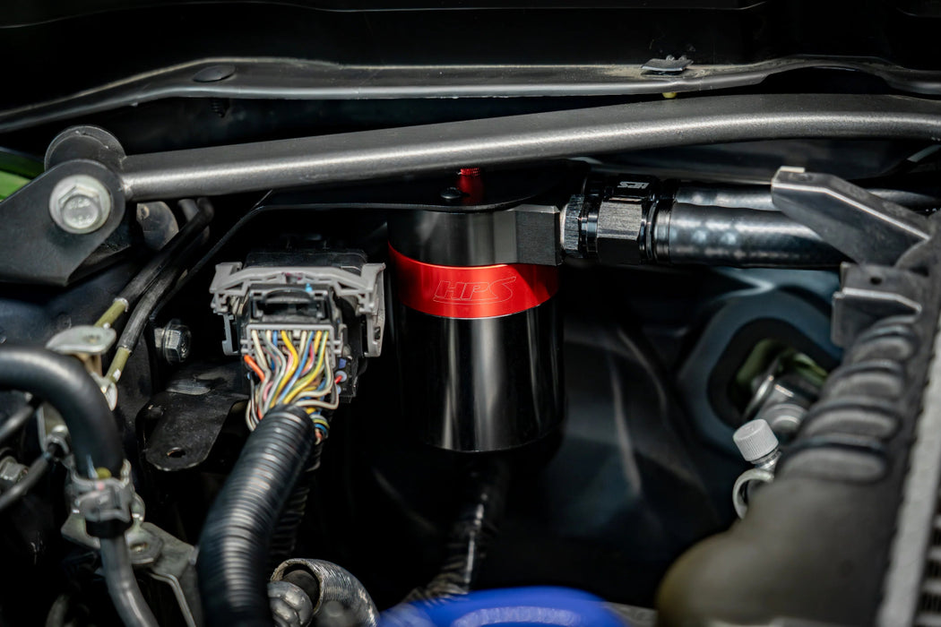HPS Performance Aluminum Oil Catch Can Kit 2008 - 2014 WRX - 860 - 004 - Subimods.com