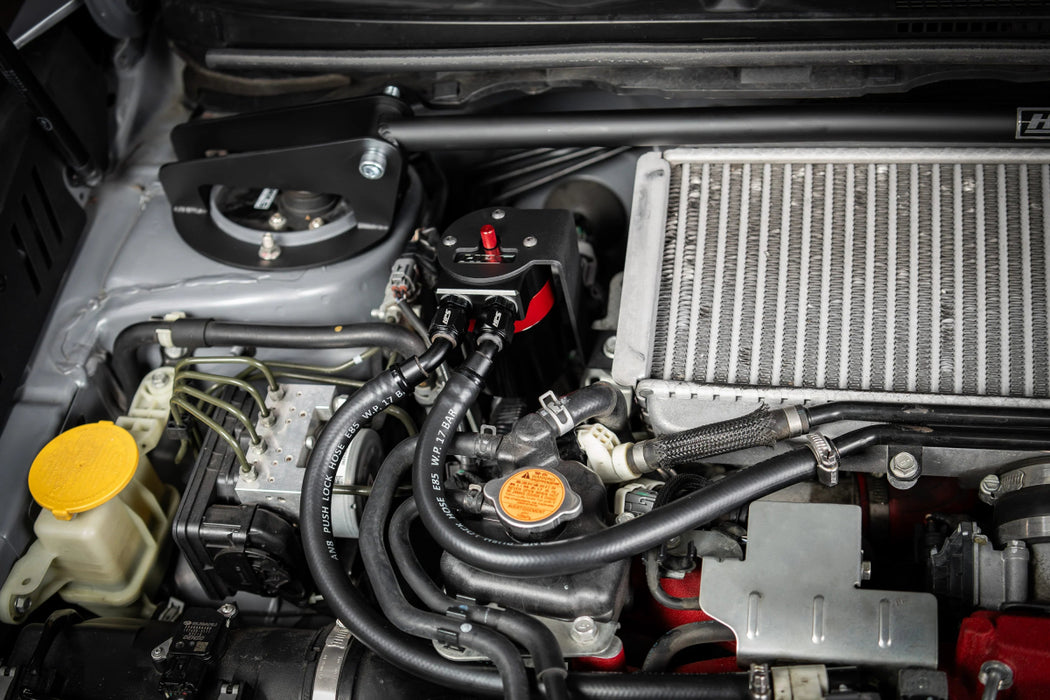 HPS Performance Aluminum Oil Catch Can Kit 2017 - 2021 STI - 860 - 008 - Subimods.com