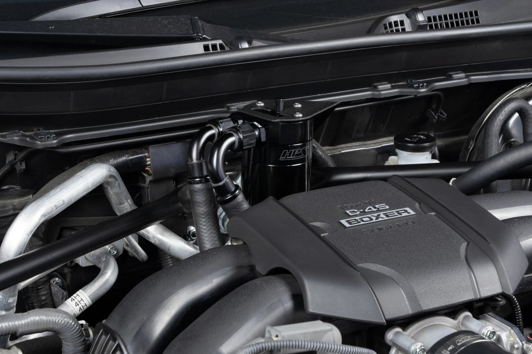 HPS Performance Aluminum Oil Catch Can Kit Black w/ Black Accent 2022 - 2025 BRZ / 2022 - 2025 GR86 - 860 - 026WB - Subimods.com