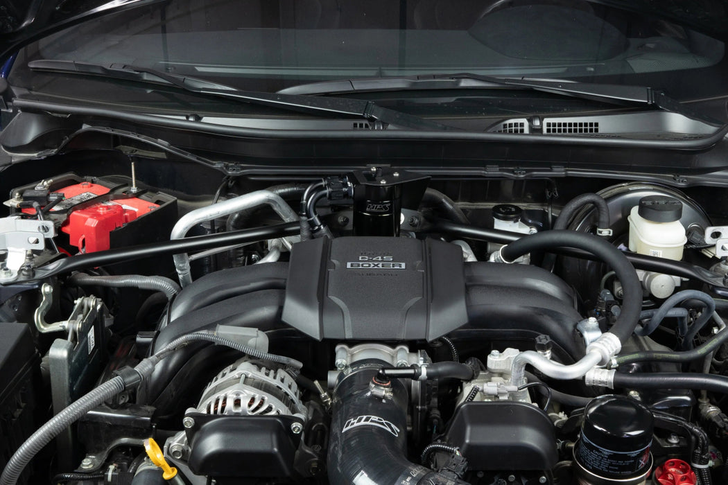 HPS Performance Aluminum Oil Catch Can Kit Black w/ Black Accent 2022 - 2025 BRZ / 2022 - 2025 GR86 - 860 - 026WB - Subimods.com