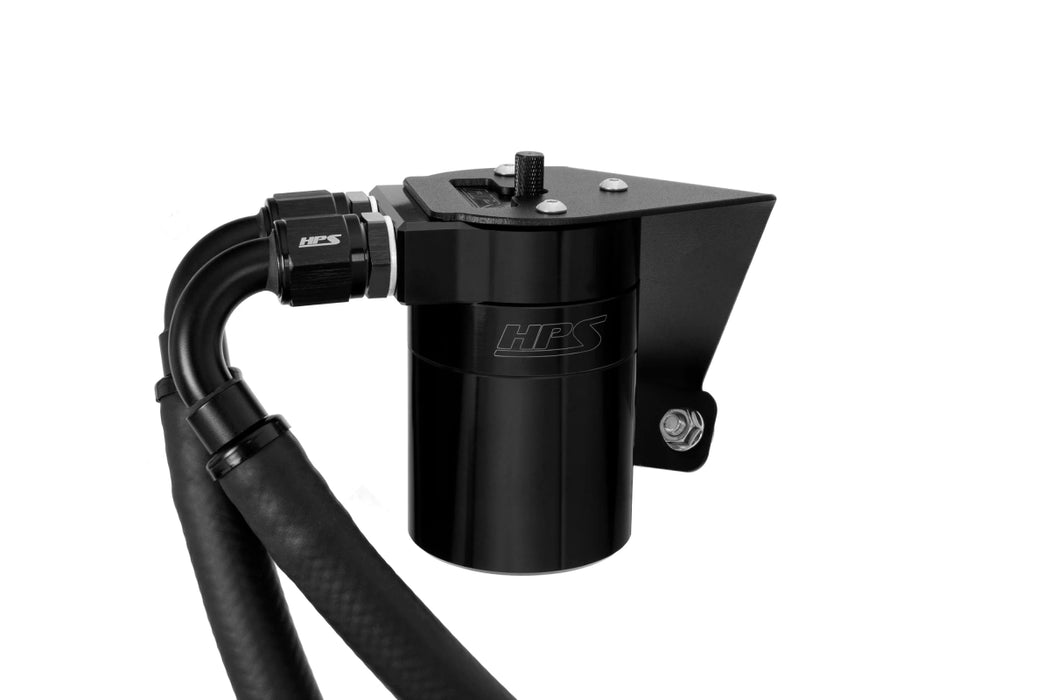 HPS Performance Aluminum Oil Catch Can Kit Black w/ Black Accent 2022 - 2025 BRZ / 2022 - 2025 GR86 - 860 - 026WB - Subimods.com
