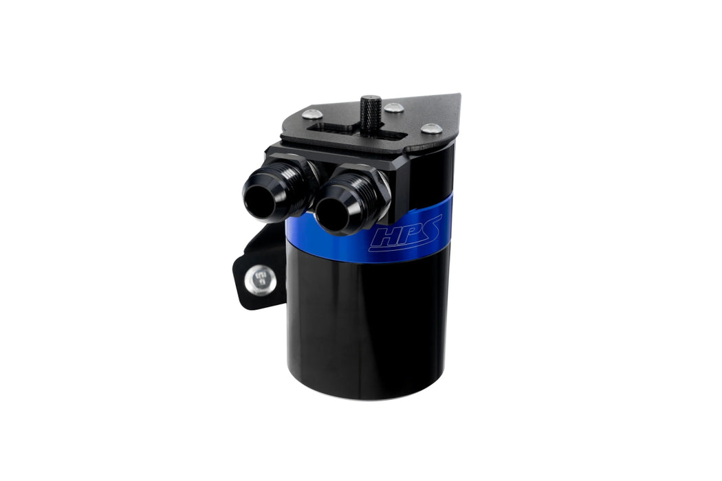HPS Performance Aluminum Oil Catch Can Kit Black w/ Blue Accent 2022 - 2025 BRZ / 2022 - 2025 GR86 - 860 - 026BL - Subimods.com