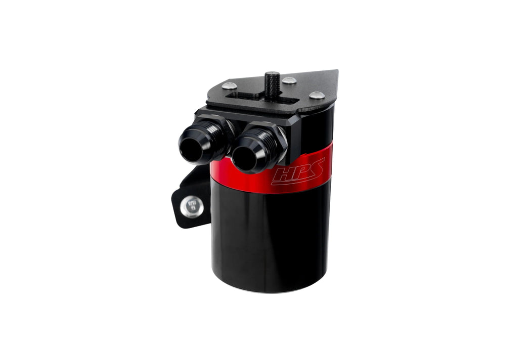 HPS Performance Aluminum Oil Catch Can Kit Black w/ Red Accent 2013 - 2020 BRZ / 2013 - 2016 FR - S / 2017 - 2020 GT86 - 860 - 030 - Subimods.com