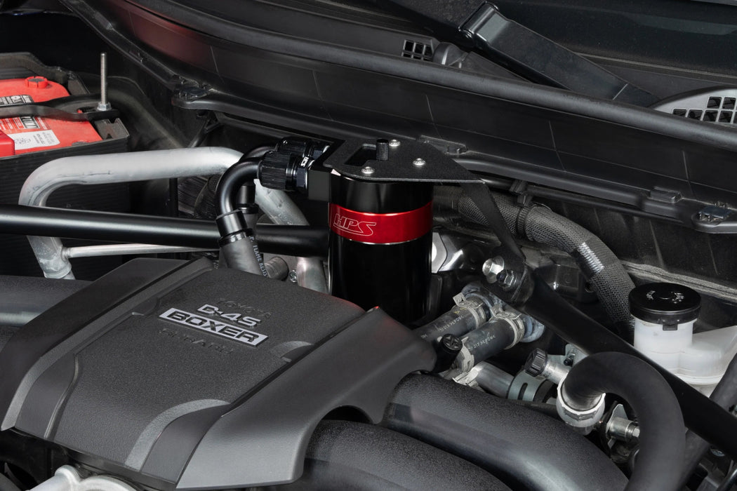 HPS Performance Aluminum Oil Catch Can Kit Black w/ Red Accent 2022 - 2025 BRZ / 2022 - 2025 GR86 - 860 - 026 - Subimods.com
