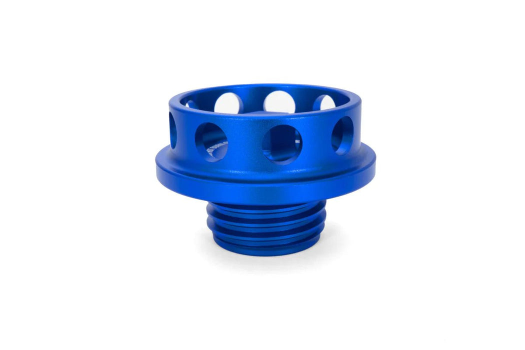 HPS Performance Billet Aluminum Oil Cap Blue Most Subaru Models - 5269-106BL - Subimods.com
