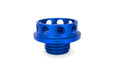 HPS Performance Billet Aluminum Oil Cap Blue Most Subaru Models - 5269-106BL - Subimods.com
