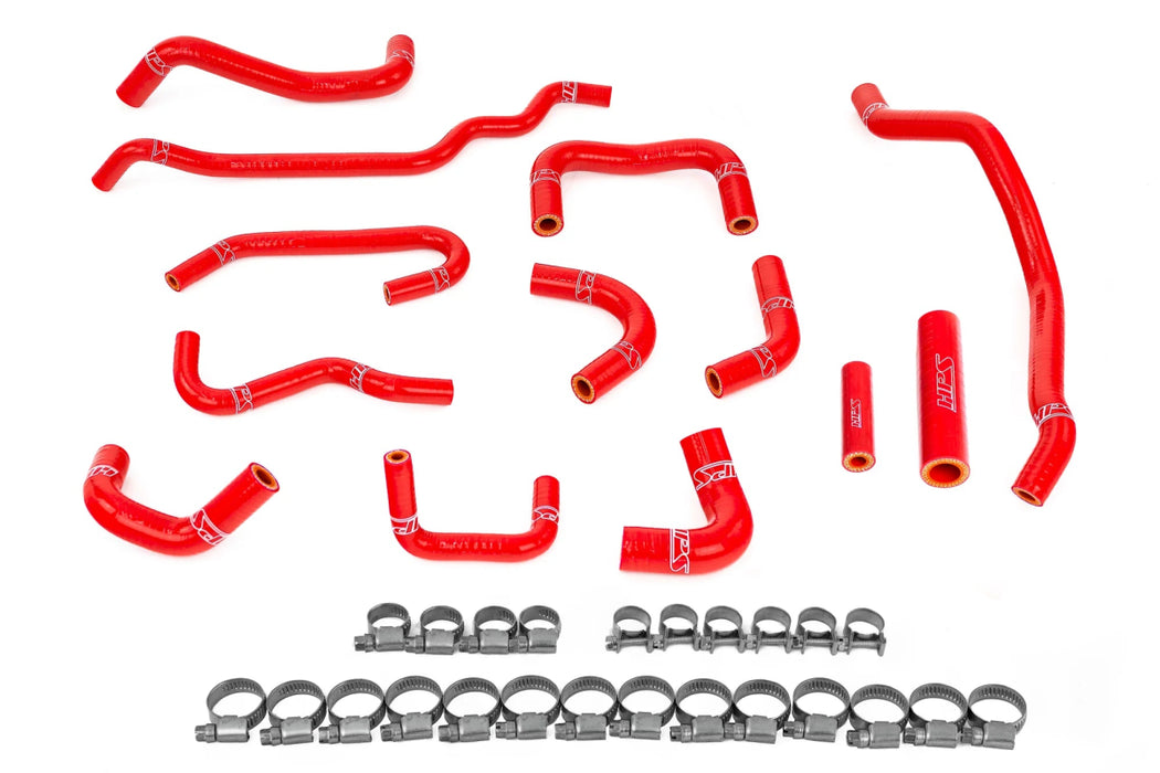 HPS Silicone Ancillary Coolant Hose Kit Red 2008 - 2014 WRX / 2008 - 2014 STI - 57 - 2131 - RED - Subimods.com