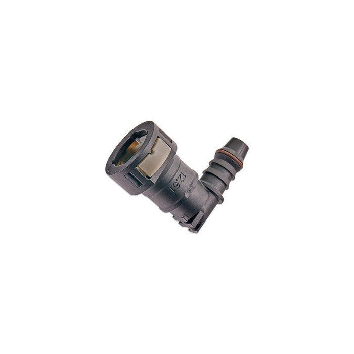 IAG 1/2" SAE Quick Connect Female to 11mm Hose Barb Right Angled (90 degrees) - RPL-FIT-05830 - Subimods.com