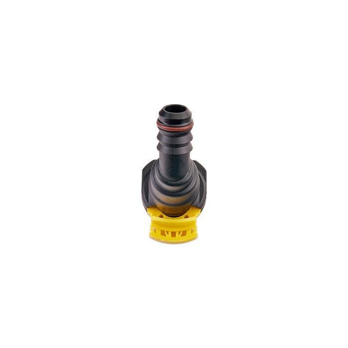IAG 1/2" SAE Quick Connect Female to 1/2" Hose Barb Angled (135 / 45 degrees) - RPL-FIT-05826 - Subimods.com