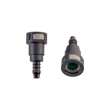 IAG 1/2" SAE Quick Connect Female to 3/8" Hose Barb Straight (180 / 0 degrees) - RPL-FIT-05829 - Subimods.com