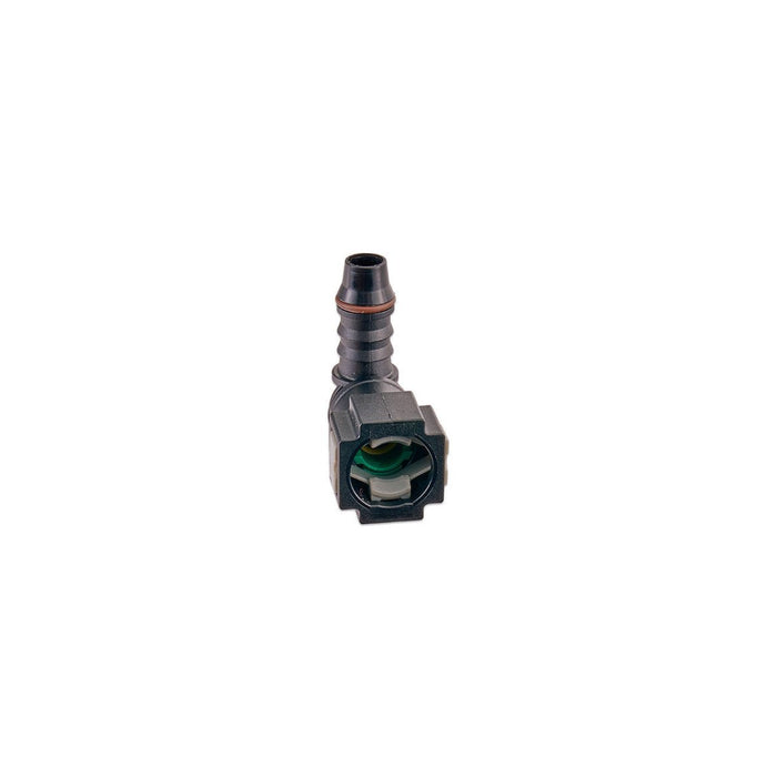 IAG 5/16" SAE Quick Connect Female to 8mm Hose Barb Right Angled (90 degrees) - RPL-FIT-05827 - Subimods.com
