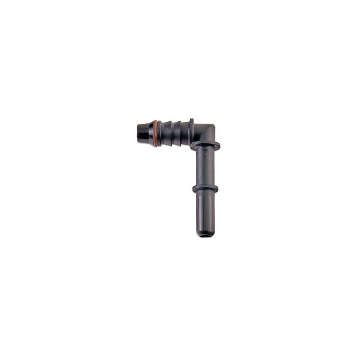 IAG 5/16" SAE Quick Connect Male to 8mm Hose Barb Right Angled (90 degrees) - RPL-FIT-05828 - Subimods.com