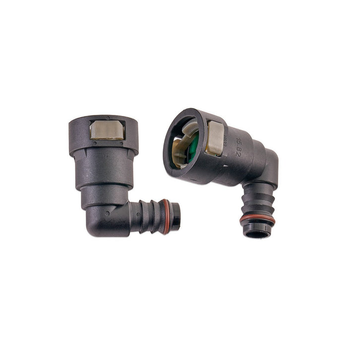 IAG 5/8" SAE Quick Connect Female to 1/2" Hose Barb Right Angled (90 degrees) - RPL-FIT-05822 - Subimods.com