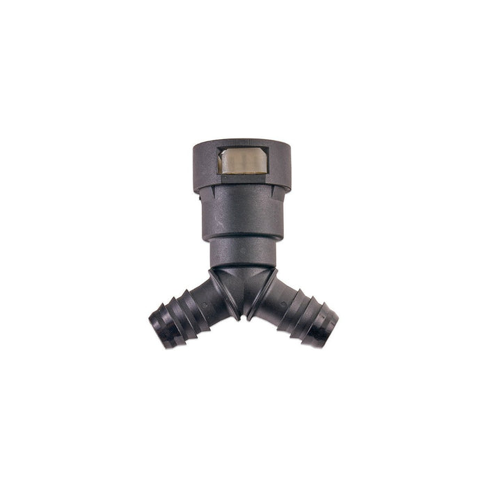 IAG 5/8" SAE Quick Connect Female to 2 x 1/2" Hose Barb Y Fitting - RPL-FIT-05824 - Subimods.com