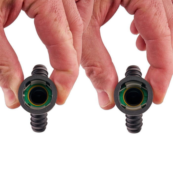 IAG 5/8" SAE Quick Connect Female to 2 x 1/2" Hose Barb Y Fitting - RPL-FIT-05824 - Subimods.com