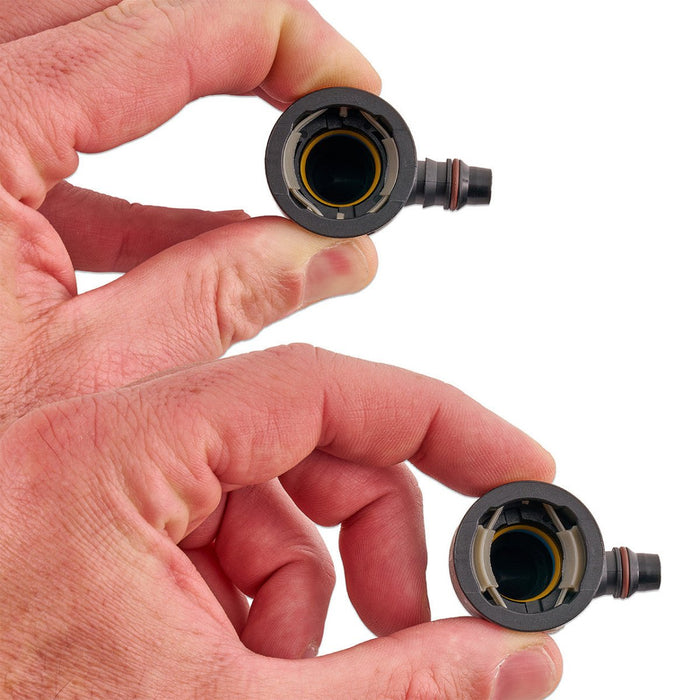 IAG 5/8" SAE Quick Connect Female to 3/8" Hose Barb 90 Degree Fitting - RPL-FIT-05812 - Subimods.com