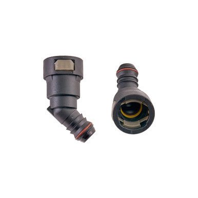 IAG 5/8" SAE Quick Connect Female to 5/8" Hose Barb Angled (135 / 45 degrees) - RPL-FIT-05800 - Subimods.com