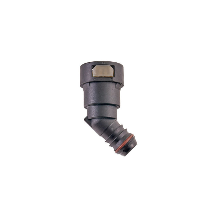 IAG 5/8" SAE Quick Connect Female to 5/8" Hose Barb Angled (135 / 45 degrees) - RPL-FIT-05800 - Subimods.com