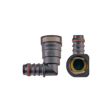 IAG 5/8" SAE Quick Connect Female to 5/8" Hose Barb Right Angled (90°) - RPL-FIT-05801 - Subimods.com