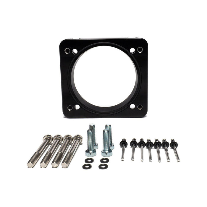 IAG Big Bore 76mm Throttle Body Adapter 2004–2021 STI / 2006–2007 WRX / 2004–2008 Forester XT w/ STI / Process West / Corsa Veloce Intake Manifolds - IAG-AFD-2021BK - Subimods.com